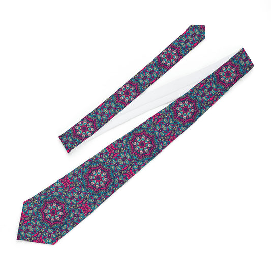 "DirkyThreadz Kaleidoscope Necktie - Vibrant Geometric Pattern for Bold Elegance"