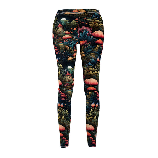 Mushroom Magic Casual Leggings Women's Cut & Sew Casual Leggings (AOP)
