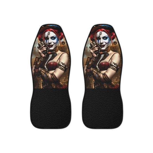 Hyper Realistic Steampunk Harley Quinn Car Seat Covers