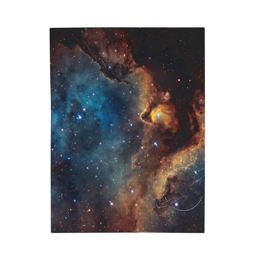 Colorful Galaxy Velveteen Plush Blanket