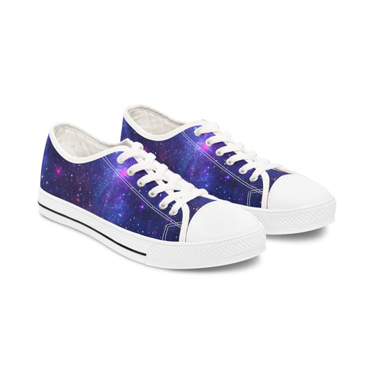 Purple Beyond the Stars Outer Space Out of this World Women's Low Top Sneakers
