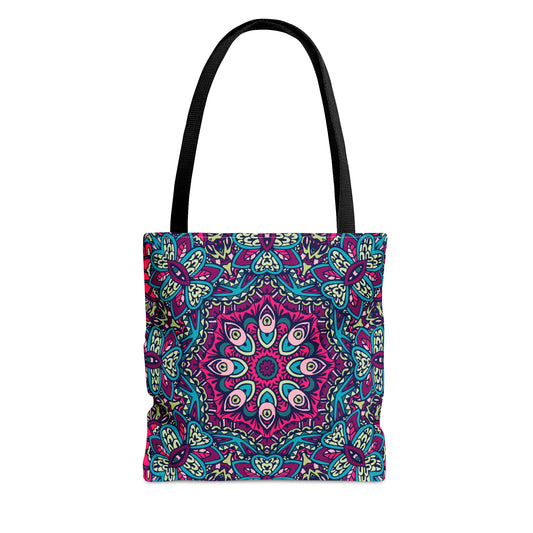 Purple Boho Vibes Tote Bag - AOP Design for Stylish Carrying
