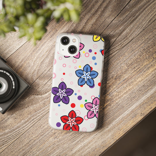 Retro Colorful Flowers Flexi Cases for IPhone and Samsung