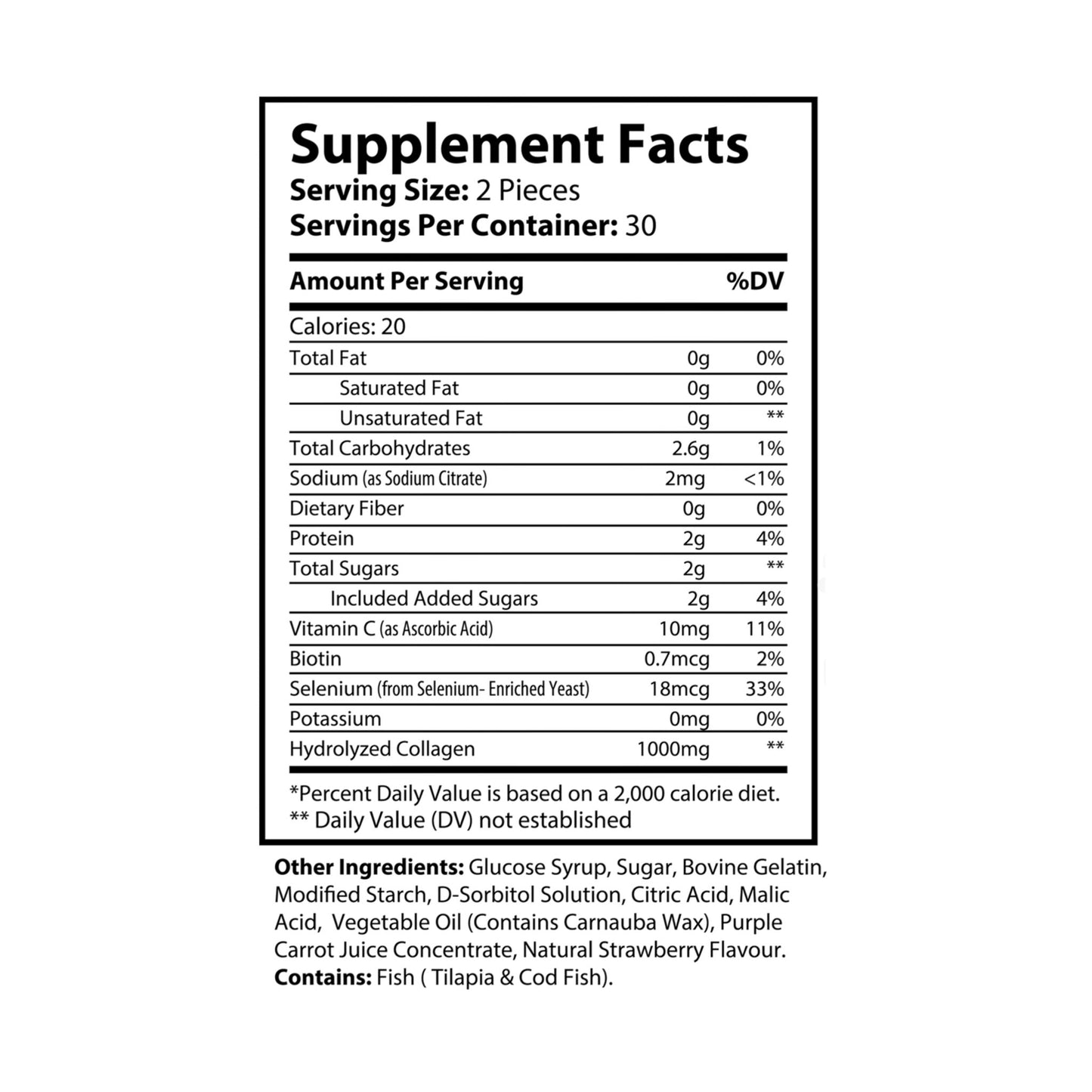 DirkX Collagen Gummies: Strength, Beauty, and Vitality in Every Bite! Collagen (60 Gummies)