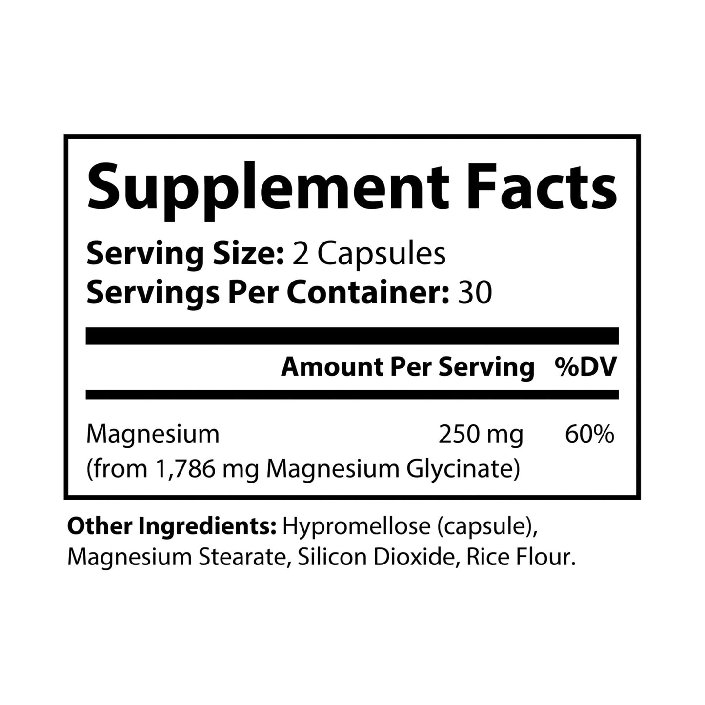 DirkX Magnesium Glycinate: Strength, Endurance, and Total Wellness (60 Capsules)