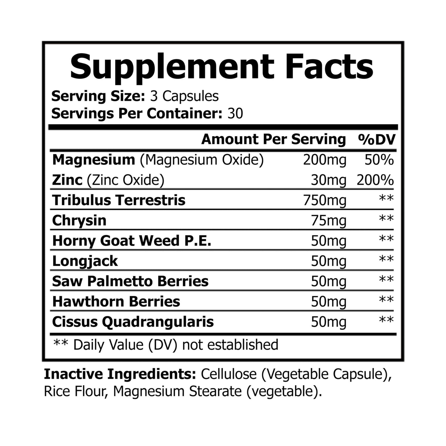 DirkX Magnesium Zinc: Strength, Vitality, and Peak Wellness! (90 Capsules)