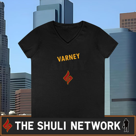 Varney Army Ladies' V-Neck T-Shirt — The Shuli Network Support Tee