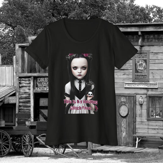 My Resting Witch Face Halloween with Wednesday Addams Women's Organic Short Sleeve T-Shirt
