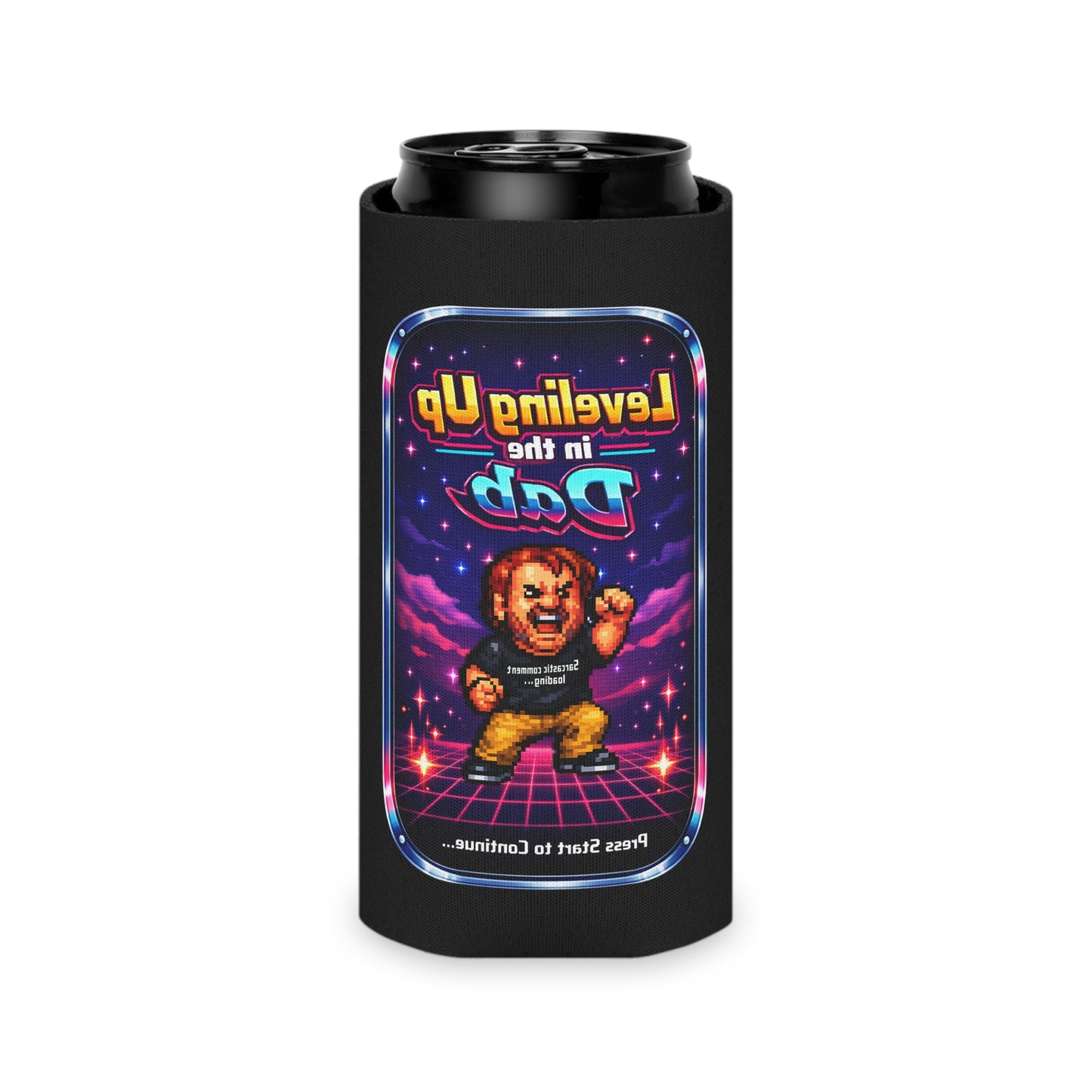 Leveling Up in the Dab Retro Drink Koozie