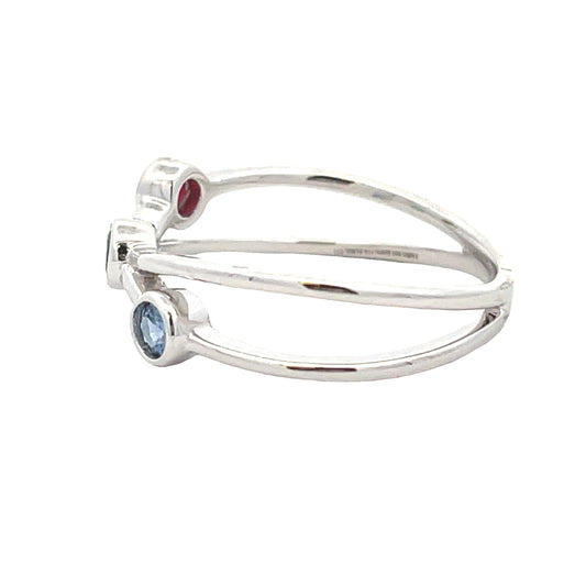 .31ct Sapphire Ruby Ring 14KT White Gold
