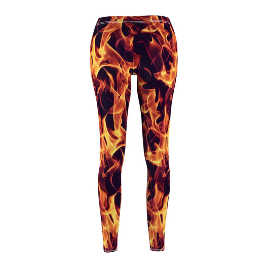 FlameFlicker Casual Leggings Women's Cut & Sew Casual Leggings (AOP)