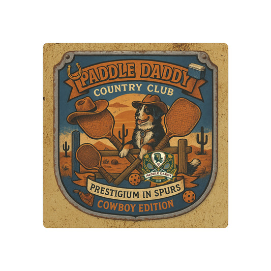 Cowboy Edition Metal Sign Paddle Daddy Country Club Western Decor, Funny Ranch Wall Art, Chloe Dog Desert Badge