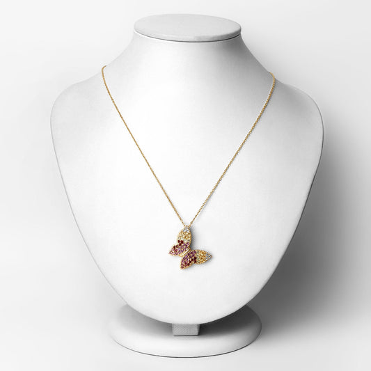 1.62 Carat Genuine Multi Stones .925 Sterling Silver Pendant