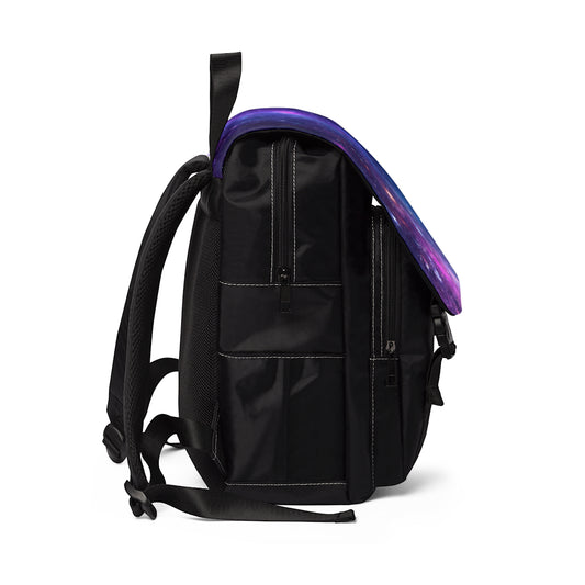 Amongst the Stars, Out of this World, Purple and Blue Unisex Casual Shoulder Backpack School