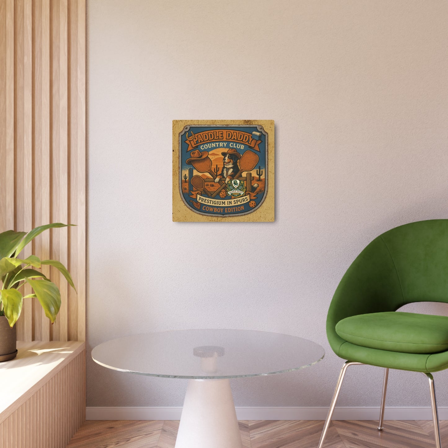 Cowboy Edition Metal Sign Paddle Daddy Country Club Western Decor, Funny Ranch Wall Art, Chloe Dog Desert Badge