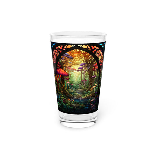 Enchanted Forest: A Magical Journey Through the Realm of Mushrooms 16oz Pint Glass Gift idea gifts for home decor housewarming gift