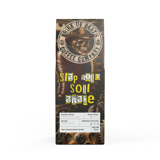 Brink of Death Coffee –Slap Your Soul Awake Blend (Light Roast)