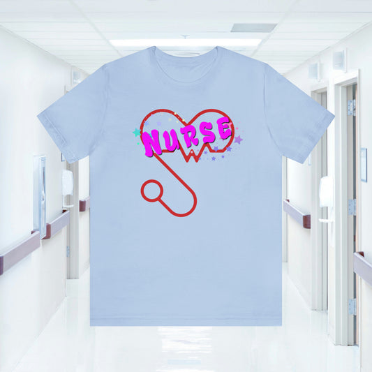 Nurse Love Unisex Jersey Tee Bella+Canvas 3001 Healthcare Gift Medical Students, Soft Fabric, Various Sizes Available