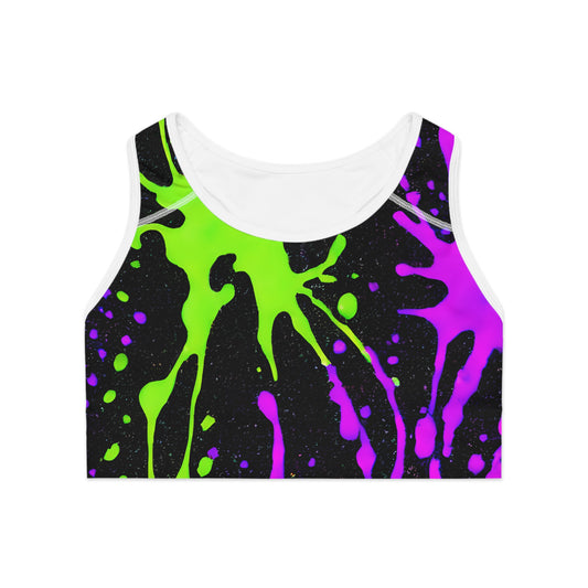 Splatter Pop Sports Bra