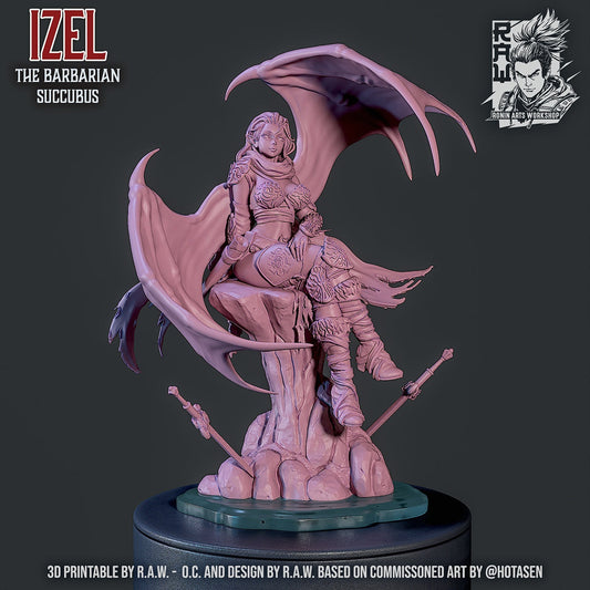 Succubus Izel Pinup (SFW/NSFW 18+) - 75mm, 120mm Scale