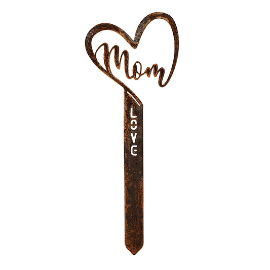 Corten Steel Mom Garden Stake