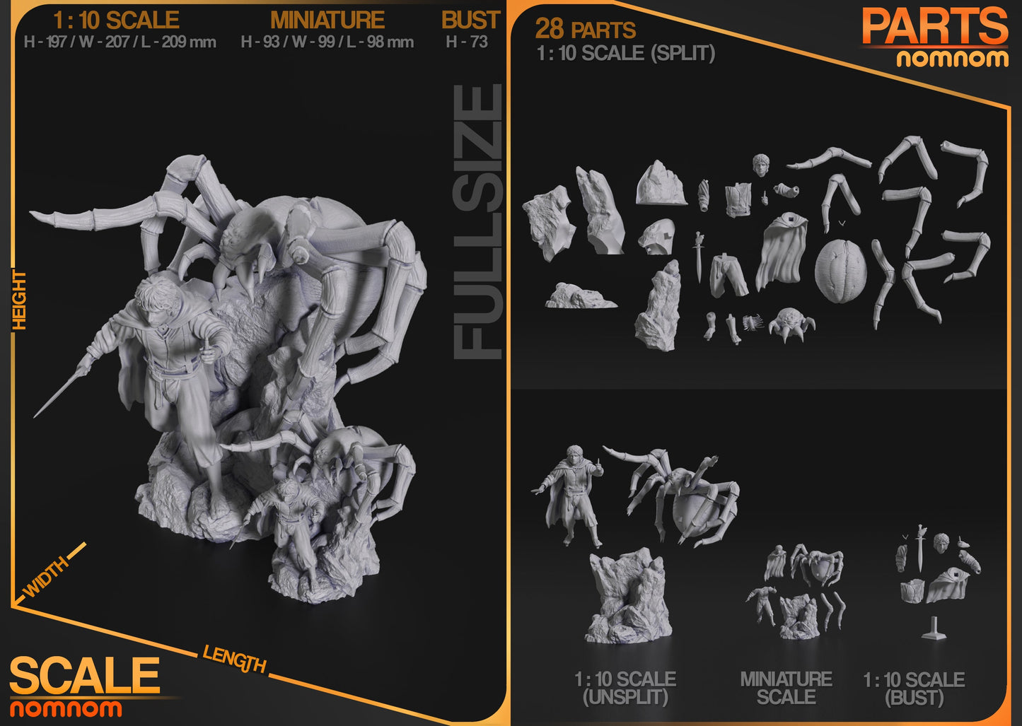 Frodo Baggins- LoTR - 75mm, 1:10, Bust