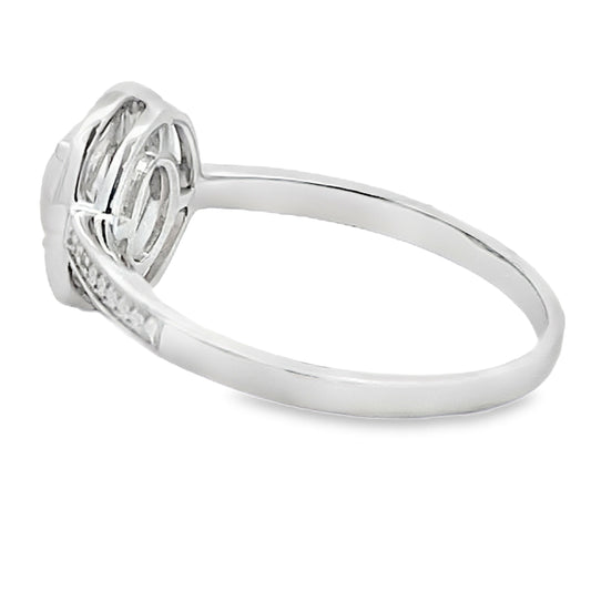 .36ct Opal Diamond Ring 10KT White Gold