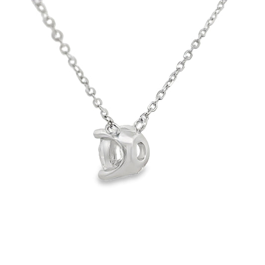 1.00ct Lab Grown Diamond Pendant Sterling Silver