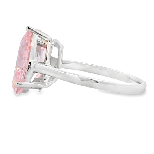 Natural 5.50ct Lab Grown Diamond Ring 14KT White Gold