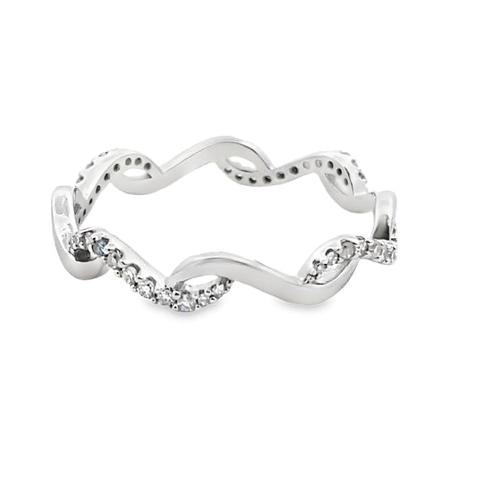 .17ct Diamond Wedding Band Ring 14KT White Gold