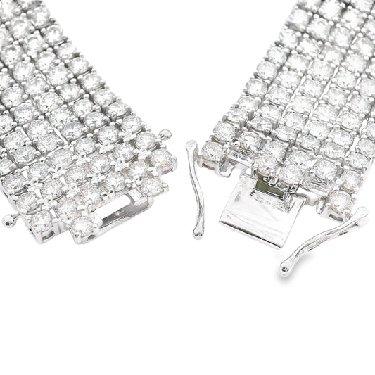 20.00ct Diamond Tennis Bracelet 14KT White Gold