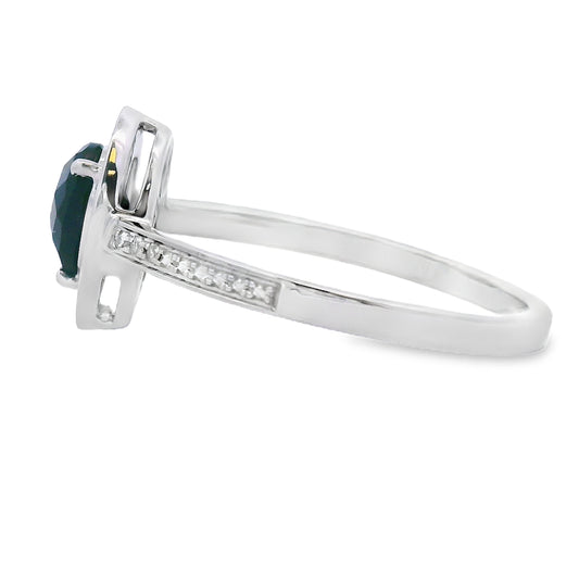 .52ct Onyx Diamond Ring 10KT White Gold