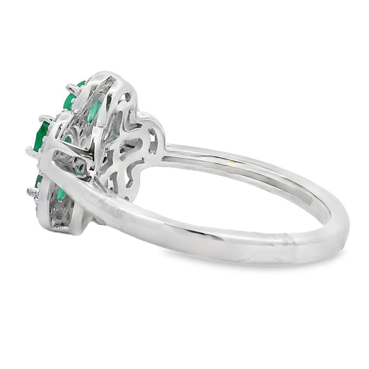 1.01ct Emerald Zircon Ring Sterling Silver