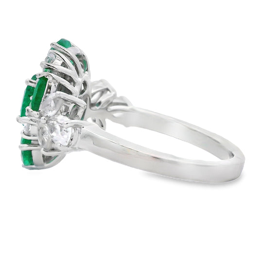 2.98ct Emerald Zircon Ring Sterling Silver
