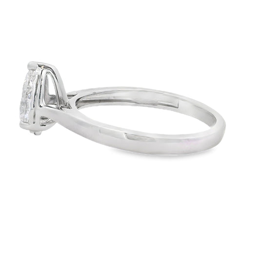Genuine .75ct Lab Grown Diamond 10KT White Gold