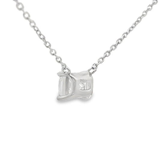 1.00ct Lab Grown Diamond Pendant Sterling Silver