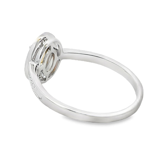 .47ct Citrine Diamond Ring 10KT White Gold