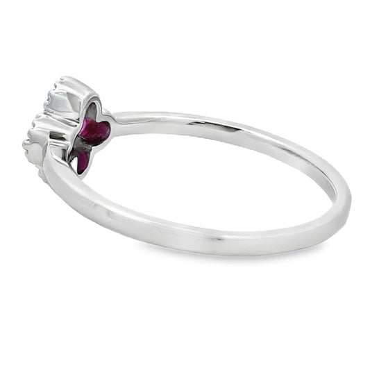 .20ct Ruby Diamond Ring 10KT White Gold