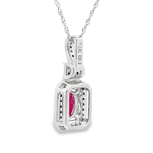 .66ct Ruby Diamond Fashion Pendants 10KT White Gold