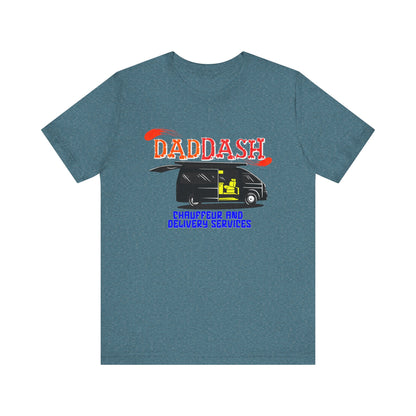 Dad Dash T-Shirt, Unisex Short Sleeve Tee for Dads, Funny Father's Day Gift, Auto Dad Humor Shirt