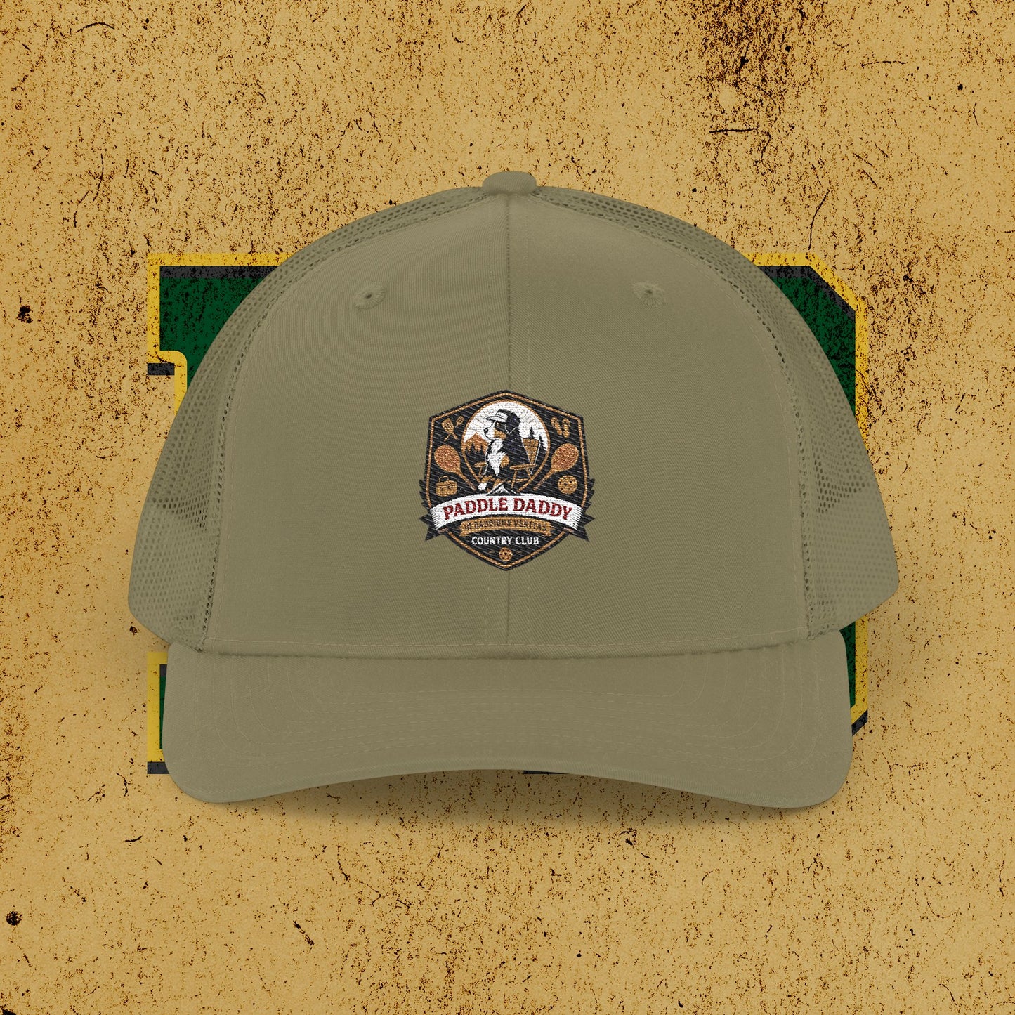 Paddle Daddy Snapback – Chloe-Stamped Club Lid Rustic Embroidered Snapback Trucker Cap, Outdoor Adventure Hat, Camping Gift, Fishing Gear, Unisex Cap