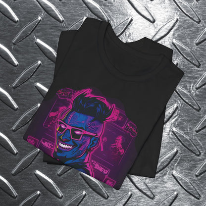 The Future is now Cyber Punk Guy Unisex Jersey Short Sleeve Tee