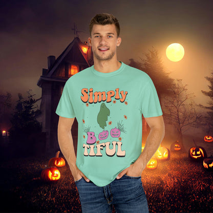 Simply Bootiful Retro Groovy Halloween Unisex Garment-Dyed T-shirt Gifts for Her Gifts for him