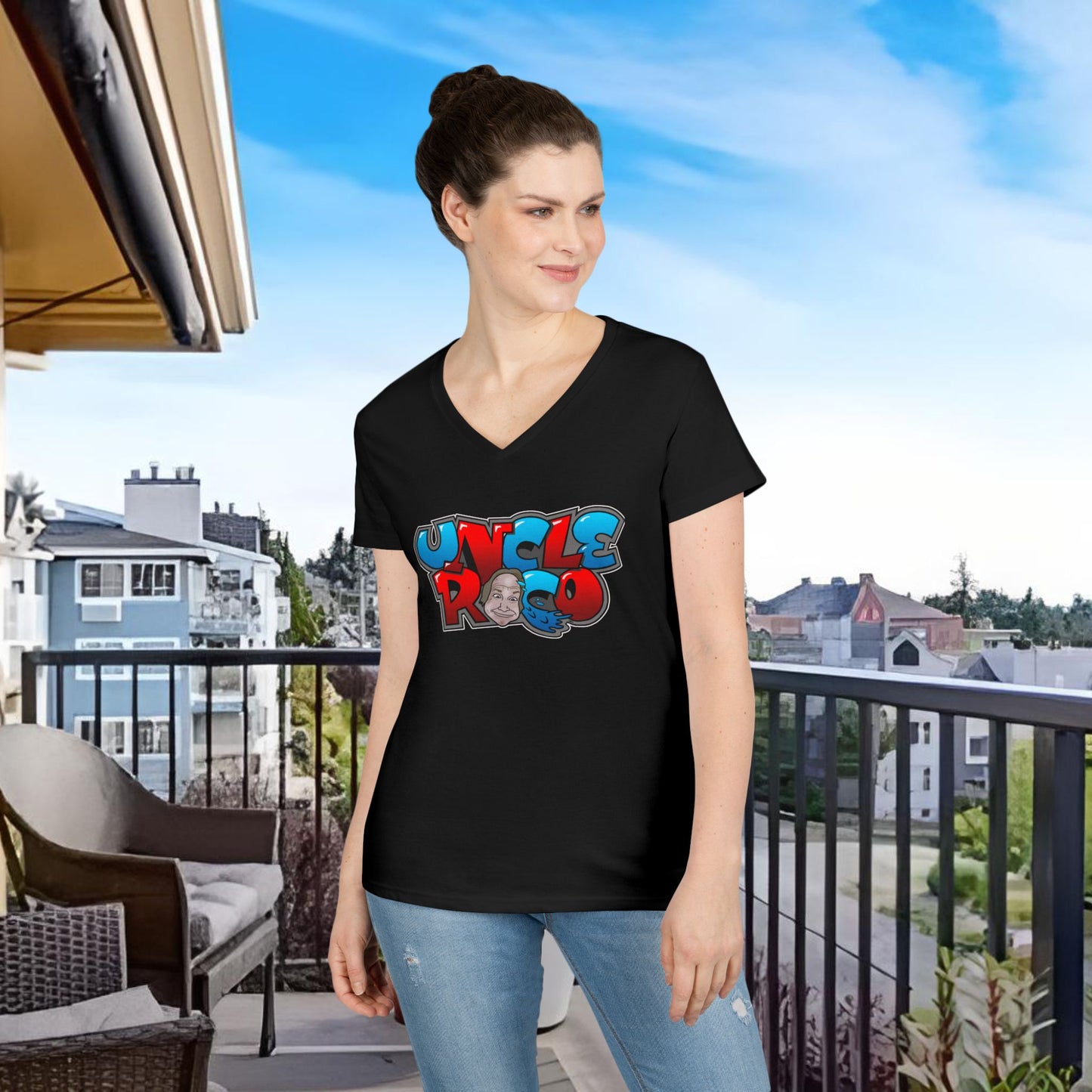 The Uncle Rico Show Lady Dabblers Special Edition Ladies' V-Neck T-Shirt