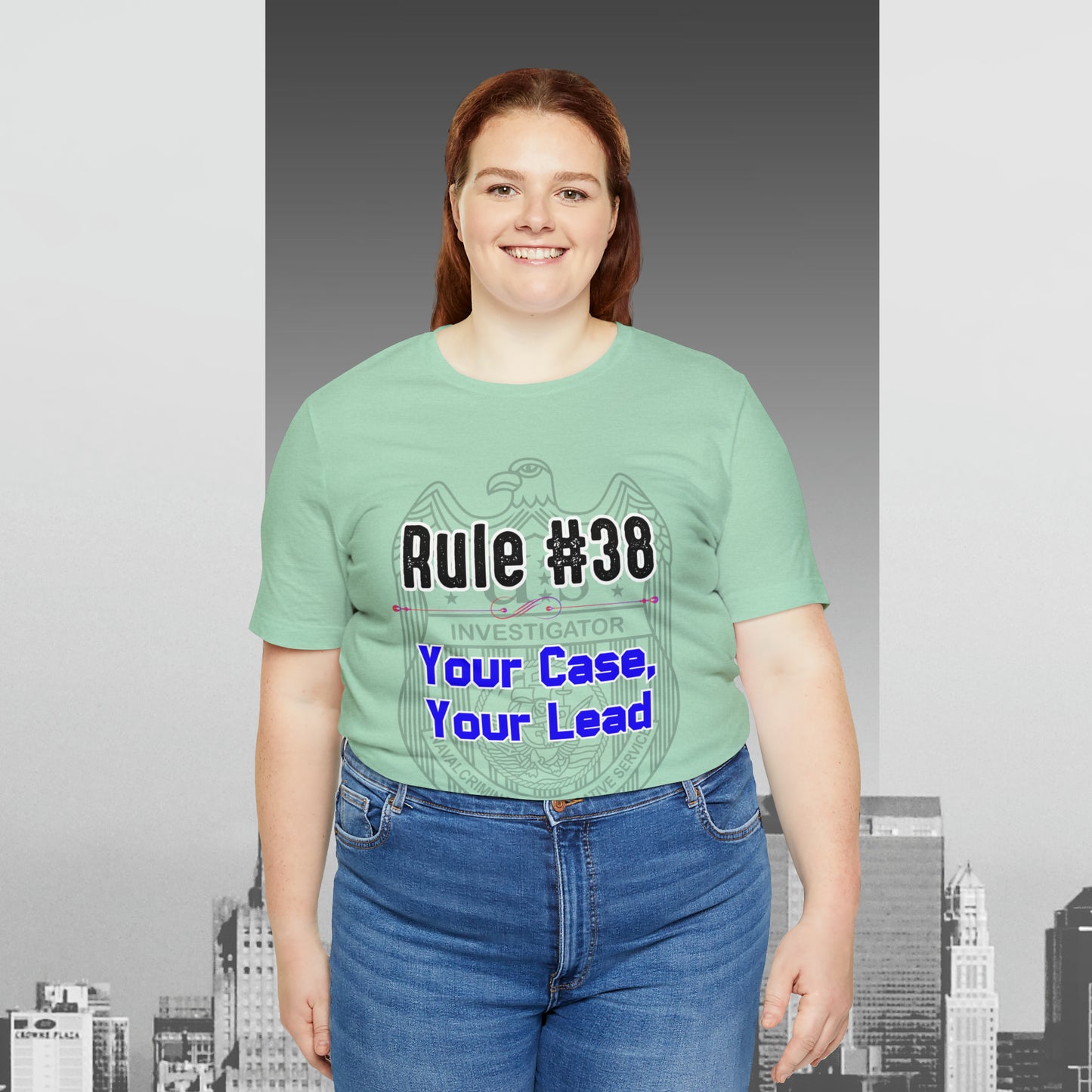 Rules of Gibbs #38 Your Case, Your Lead Unisex Jersey Short Sleeve Tee