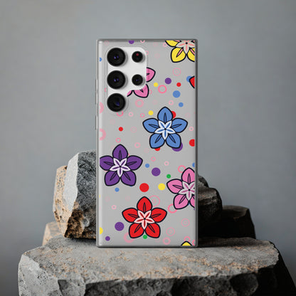 Retro Colorful Flowers Flexi Cases for IPhone and Samsung