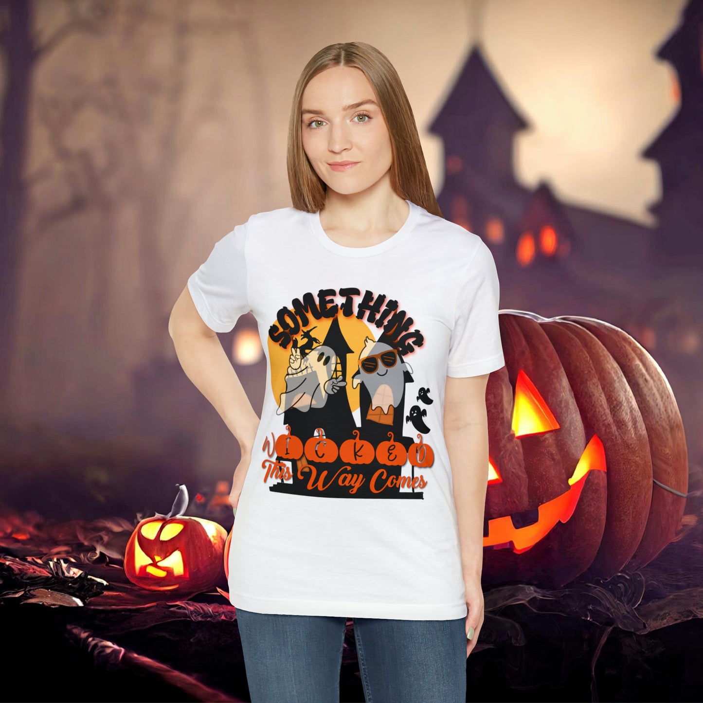 Something Wicked this Way Comes Halloween Unisex Jersey Short Sleeve Tee Gifts for Her Gifts for Him