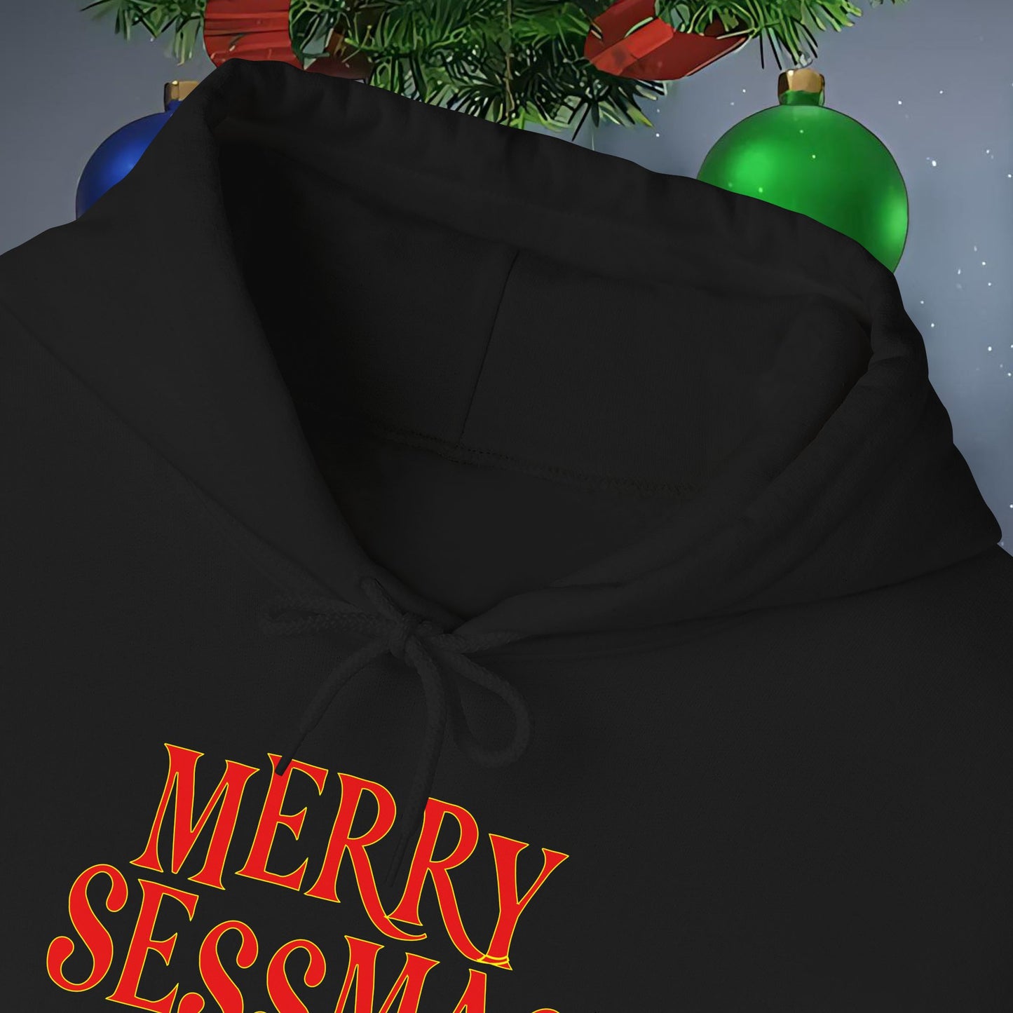 Merry Sessmas Hoodie – Festive "Skol" Holiday Graphic Sweatshirt