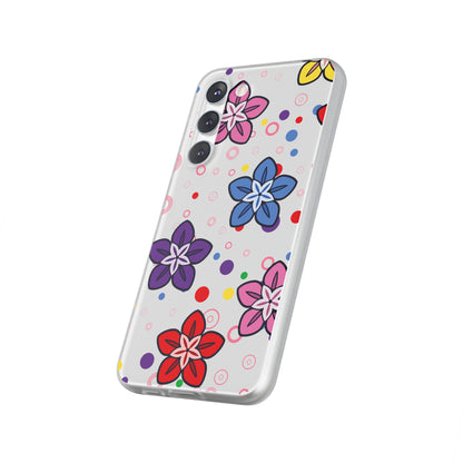 Retro Colorful Flowers Flexi Cases for IPhone and Samsung