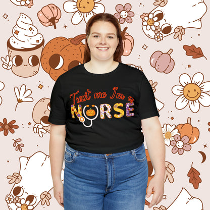 Trust me I'm a Nurse Halloween Retro Unisex Jersey Short Sleeve Tee